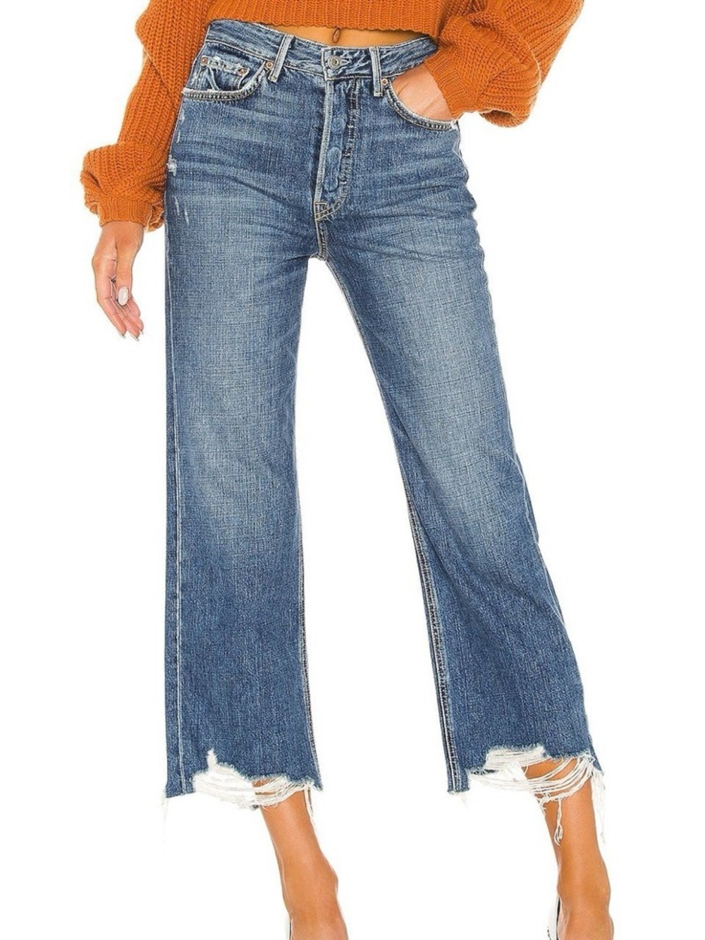 GRLFRND Bobbi High Rise Crop Jeans in What You Like